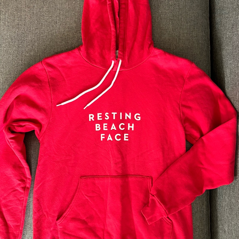 Red hoodie beach sweatshirt from Milly
